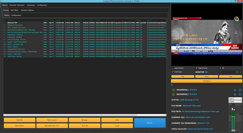 Logosys Multi Channel Playout Software banner